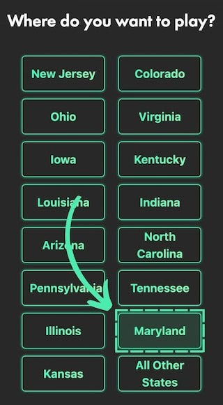 Choose where you want to bet: Bet365 Sportsbook Maryland