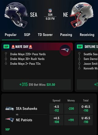 Caesars Odds for Super Bowl 60