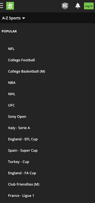 Sports you can bet on at DraftKings North Carolina