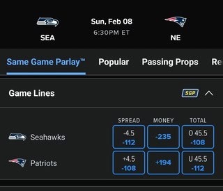 FanDuel Odds for Super Bowl 60