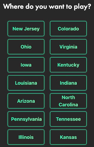 List of Bet365 legal states: Choose your state