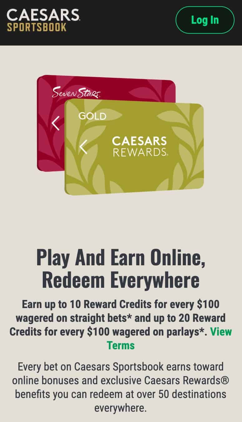 Caesars sportsbook reward program